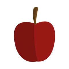 apple fruit icon over white background. colorful design. vector illustration