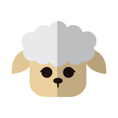 sheep animal cartoon icon over white background. colorful design. vector illustration
