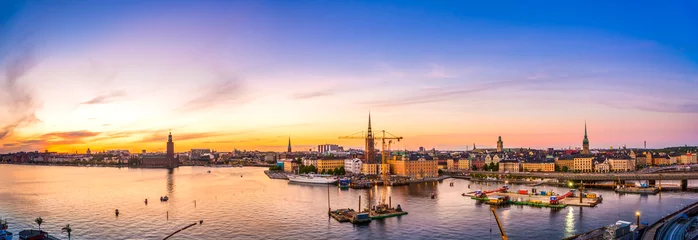 Foto op Canvas Ausblick über Stockholm von Monteliusvagen © Sina Ettmer