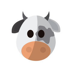 cow animal cartoon icon over white background. colorful design. vector illustration