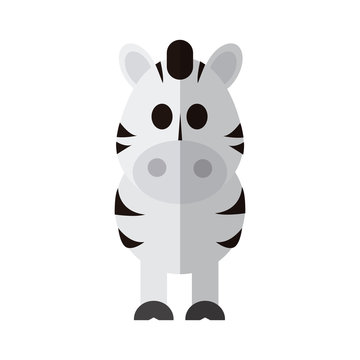 zebra animal cartoon icon over white background. colorful design. vector illustration