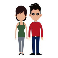 couple people relationship together vector illustration eps 10