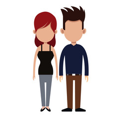 couple people relationship together vector illustration eps 10
