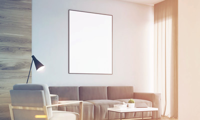 Living room, armchair, wood, side, toned