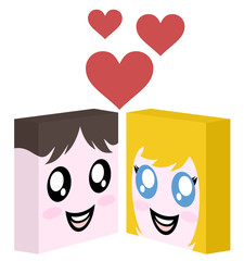 Fototapeta premium funny love icon