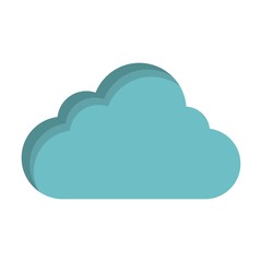 cloud storage icon over white background. vector illustration