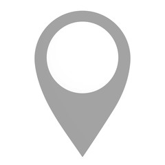 location pin icon over white background. vector illustration