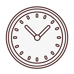 clock icon over white background. vector illustration