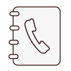 phone directory icon over white background. vector illustration
