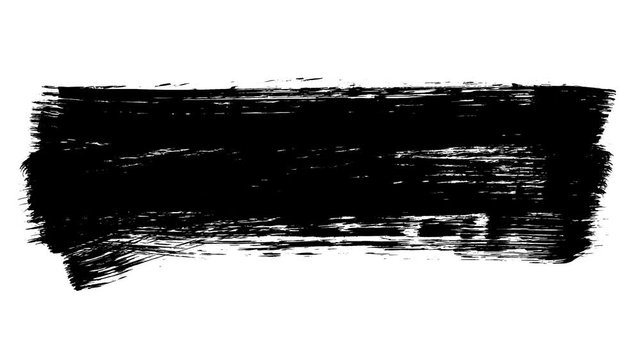 Grunge brush stroke. Abstract hand - painted element. Underline and border design. Seamless looping background. 4K