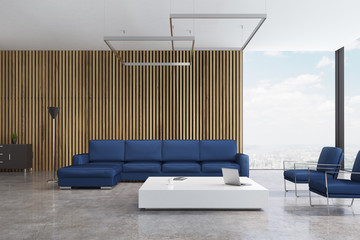 Blue sofa living room