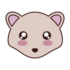 kawaii Porcupine animal icon over white background. colorful design. vector illustration