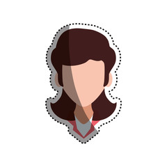 woman faceless avatar vector icon illustration graphic design