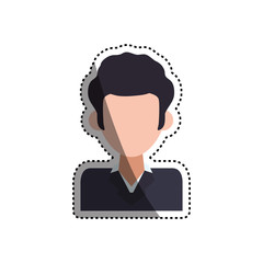 man faceless avatar vector illustration graphic design