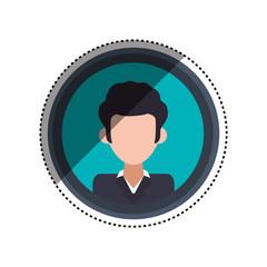 frame man faceless picture vector icon illustration