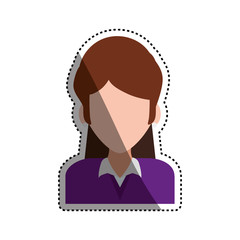 woman faceless avatar vector icon illustration graphic design