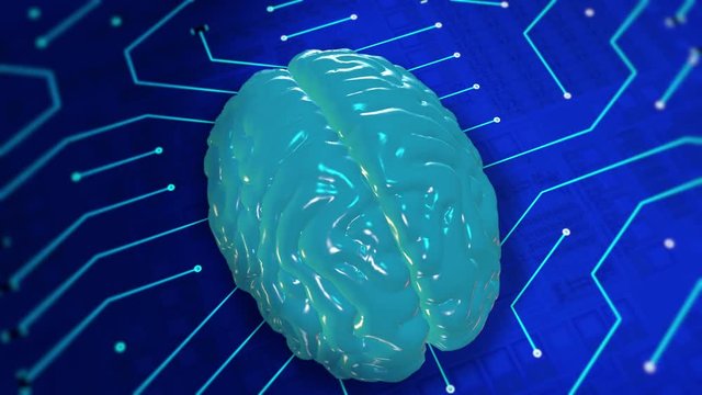AI brain. Deep learning data. Seamlessly loopable