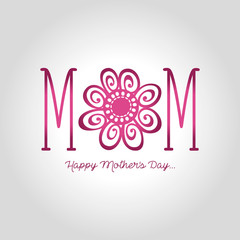 happy mothers day greeting card vector illustration