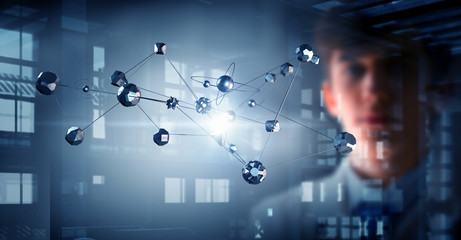 Wireless interaction and connection . Mixed media . Mixed media