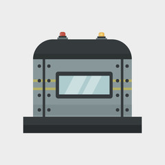 Part of machinery protection manufacturing work detail gear mechanical equipment industry vector.