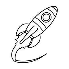 Spaceship start up symbol icon vector illustration graphic design