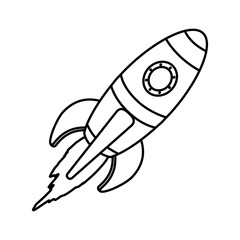 Spaceship start up symbol icon vector illustration graphic design