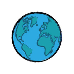 Isolated world earth icon vector illustration graphic design