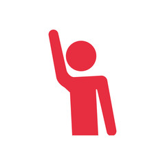 Human hand up symbol icon vector illustration graphic design