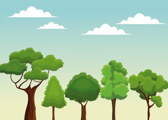 tree nature forest botanical design vector illustration eps 10