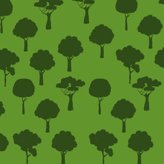 Fototapeta premium tree green plant semaless pattern vector illustration eps 10