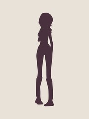 Sexy women silhouette. Fashion mannequin. Vector Illustration