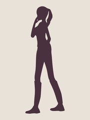 Sexy women silhouette. Fashion mannequin. Vector Illustration