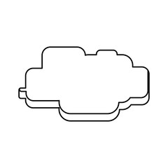 Cloud Pixelated videogame icon vector illustration graphic design