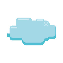 Cloud Pixelated videogame icon vector illustration graphic design