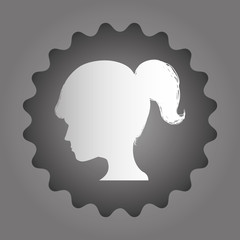 Woman head silhouette icon vector illustration graphic design