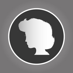Woman head silhouette icon vector illustration graphic design
