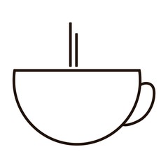 hot coffee cup icon over white background. vector illustration
