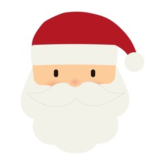 cute santa claus cartoon icon over white backgorund. colorful design. vector illustration