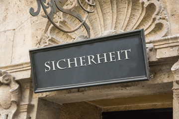 Schild 191 - Sicherheit