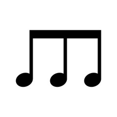 music note icon over white background. vector illustration