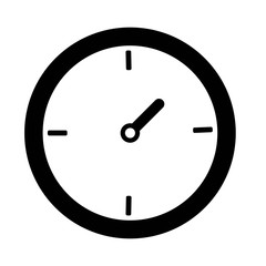 clock icon over white background. vector illustration