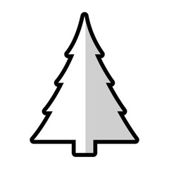 pine tree icon over white background. vector illustration