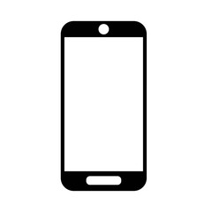 smartphone device icon over white background. vector illustration