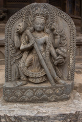 Hindu Goddess Stone Statue