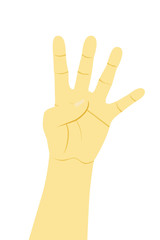 Counting or voting  Hand, Four