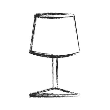 Premium Vector  Doodle of vintage table lamp cozy furniture sketch hand  drawn vector illustration single outline clip art isolated on white