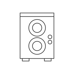speaker sound audio outline vector illustration eps 10