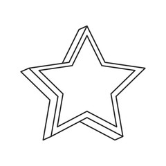star prize decoration image outline vector illustration eps 10