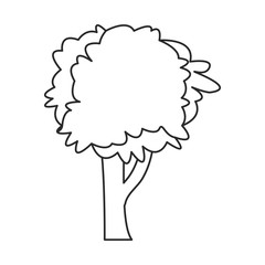 tree plant nature ecology outline vector illustration eps 10