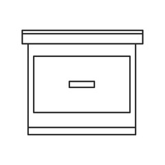 cabinet table furniture outline vector illustration eps 10